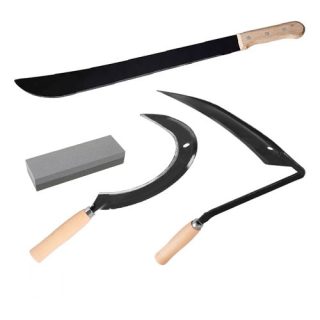 Kaszák, sarlók, bozótvágók, fenőkövek